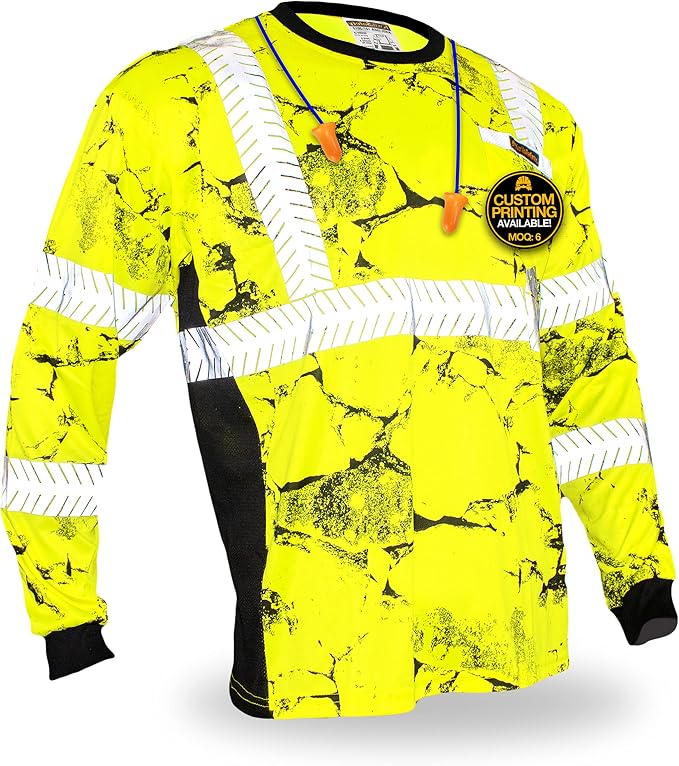 KwikSafety - Charlotte, NC - Limited Edition Long Sleeve Safety Shirts [Deluxe Fishbone Tape] Class 3 ANSI OSHA Compliant