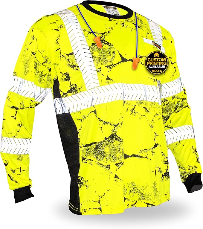 KwikSafety - Charlotte, NC - Limited Edition Long Sleeve Safety Shirts [Deluxe Fishbone Tape] Class 3 ANSI OSHA Compliant