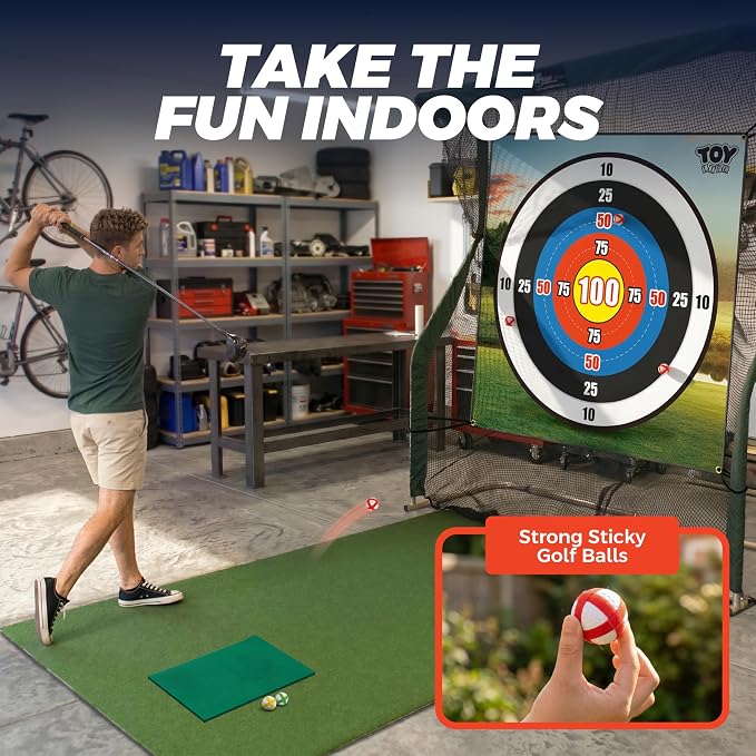 TOY Life Chipping Golf Practice Mats Golf Game Training Mat Indoor Outdoor Games for Adults Family Kids Outdoor Play Equipment Stick Chip Golf Set Backyard Game(Patented)