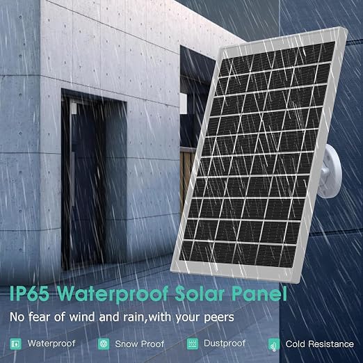 2 Pack Solar Panel Charger Compatible with Ring Solar Panel (2nd Generation), 8W Ring Outdoor Camera Plus,Outdoor Cam (Stick Up Cam), Stick Up Cam Pro, Spotlight Cam Plus, Spotlight Cam Pro 10FT Cable