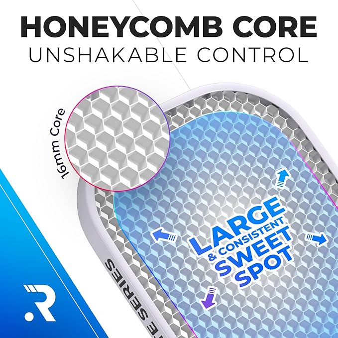Pickleball Paddle Carbon Fiber | Professional Carbon Fiber Pickleball Paddle | 16mm Polymer Core | Designed for Maximum Control and Power | USAPA Approved | Designed in San Diego