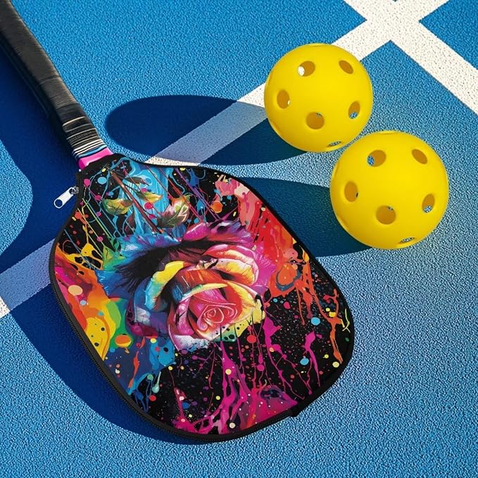 Pickleball Paddle Covers, Fits Standard Pickleball Racquets, Durable Zippered Paddle Cover Universal 8.6 x 11.4Inch