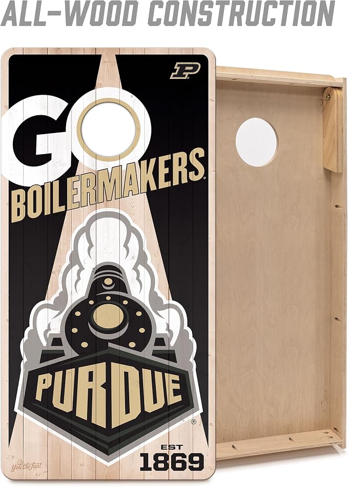 YouTheFan NCAA 2’ x 4’ Professional Wood Cornhole Game