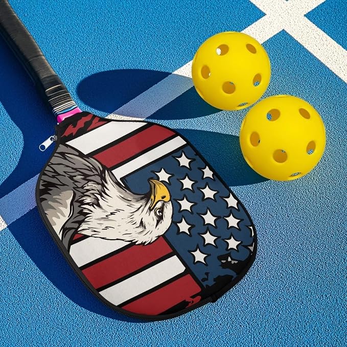 Pickleball Paddle Covers Only for Men and Women Zipper Closure Protection and Decoration