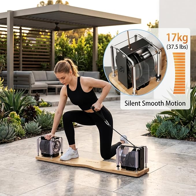 Portable Pilates Reformer Alternative – Adjustable Resistance Bar System for Full-Body Core, Legs & Glutes Training | Pilates Machine for Strength, Posture & Flexibility
