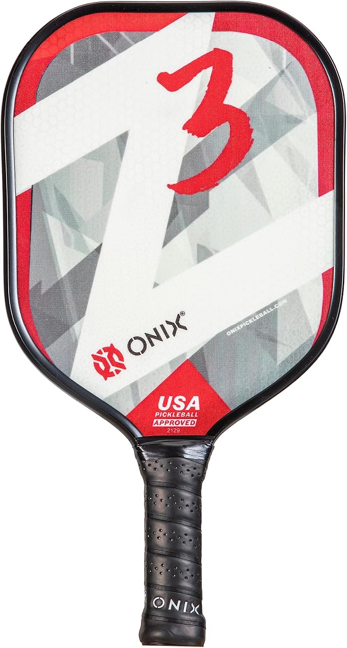 Onix Graphite Z5 Carbon Fiber Pickleball Paddle with Wide-Body Shape, Honeycomb Core & Graphite Face