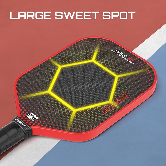 Pickleball Paddles Set, USAPA Approved T700 Carbon Fiber Pickleball Set with Beginner Pickleball Paddle, 16mm Core Power Pickleball Racket for Men Women Adults, Halo X5