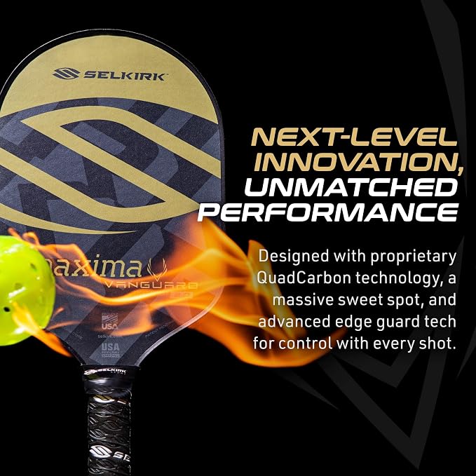 Selkirk Sport Vanguard Hybrid Pickleball Paddle | Carbon Fiber Pickleball Paddle with a Polypropylene X5 Core | Pickleball Rackets