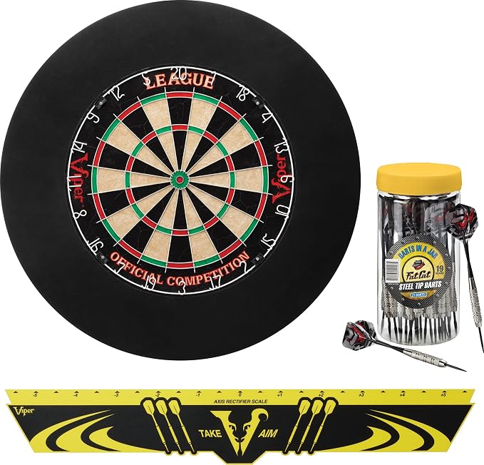 Viper Defender Backboard & Sisal/Bristle Steel Tip Dartboard Bundle