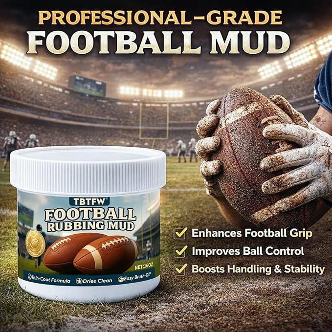 TBTFW 16 Oz Football Rubbing Mud Kit, Including Brush, Cloth, Gloves-Enhance Grip and Deepen Leather Color, Make The New Ball Shine Brightly, Suitable for Various Competitions