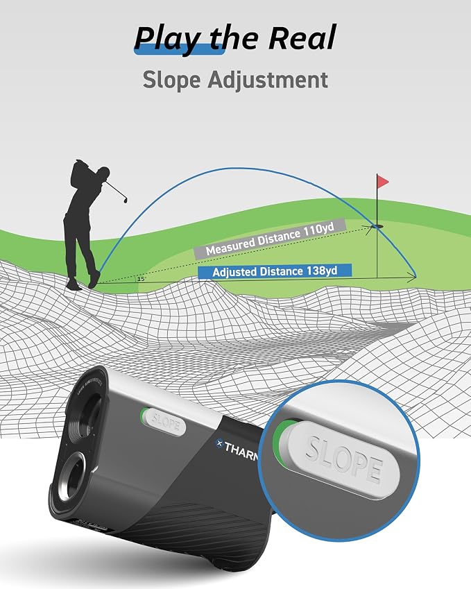 Golf Range Finder with Slope & Triangulation, 1300Yard Rangefinder, 5.3oz Compact, Lightweight, 0.2s Flag Lock Vibration, Magnetic Mount, USB-C Rechargeable, 6X Magnification, Waterproof IPX54