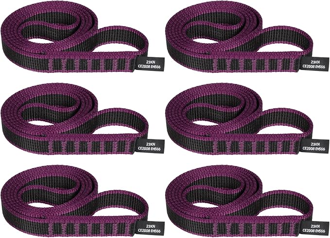 18mm Nylon Climbing Sling Runner 23KN CE2008/EN566 Certified - Webbing Straps for Outdoor Rock Climbing, Rappelling, Swing, Yoga Hammock etc