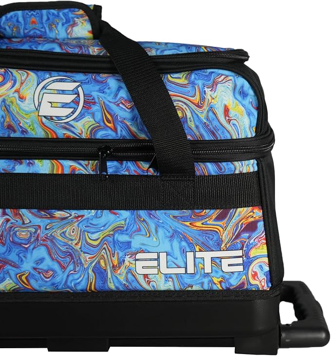 ELITE Basic Bowling Bag Double (2) Ball Roller with Rolling Wheels