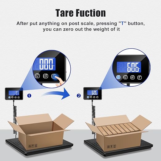 KUAIVO Shipping Scale, 660lbs Heavy Duty Digital Luggage Scale for Packages, 0.35oz High Accurate Postage Scale for Small Business, Warehouse, Home Use, Battery & Charging Cable Include