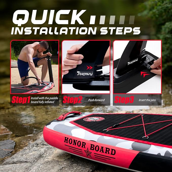 FunWater Inflatable Stand Up Paddle Board with Premium SUP Paddleboard Accessories, Anti-Slip EVA Deck, 11'6''/11'/10'6'' Paddle Boards for Adults & Youth of All Skill Levels