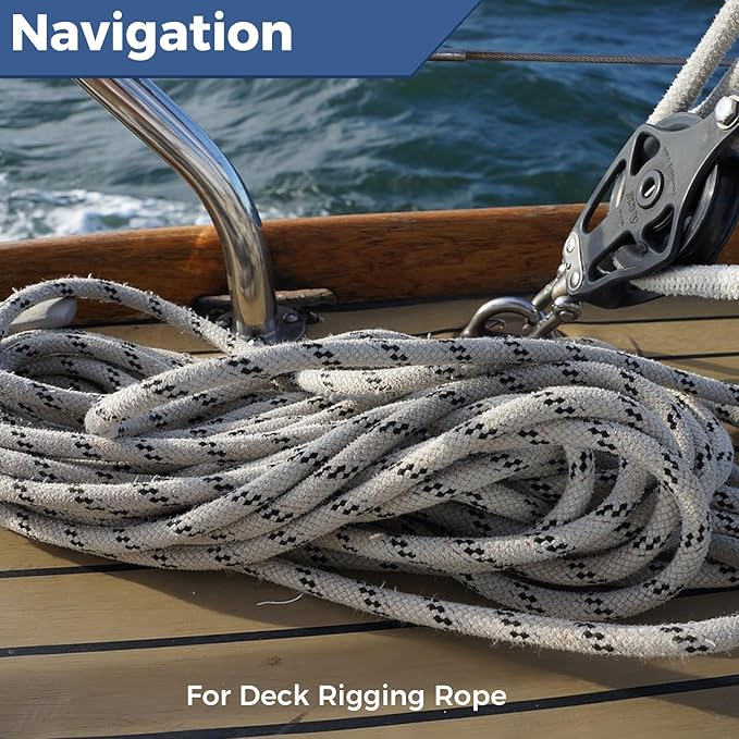 1/2 Inch 50ft Double Braided Polyester Arborist Rope, Heavy Duty Nylon Rope for Anchor, Tree Work, Cargo, Pulling, Sailing(Orange)