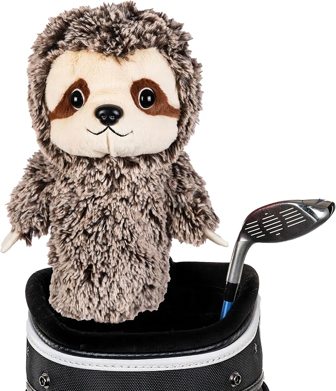 Daphne's Headcovers Sloth Hybrid Headcover | Funny Golf Club Covers | Golf Head Covers for Hybrid & Fairway Wood | Stylish Golf Club Head Covers | Golf Hybrid Cover | Men’s & Women’s Hybrid Headcover