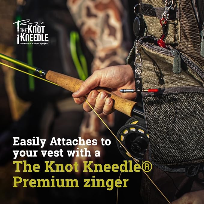 KNOT KNEEDLE The Epic – Advanced Fishing Knot Tying Tool for 25+ Knots – Fast, Easy Knot Tyer for Fly Fishing, Small Tippet, and Weak Grip Strength – Anodized Aluminum & Stainless Steel