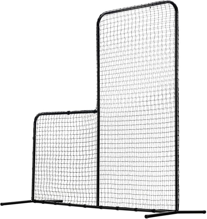 VEVOR Batting Screen - Baseball & Softball Protector with Carry Bag & Ground Stakes, Pitching Net for Pitchers Protection