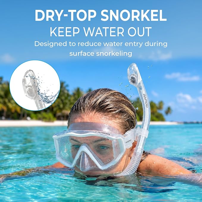 Rapido Clareza Three Lens Mask and Snorkel Combo