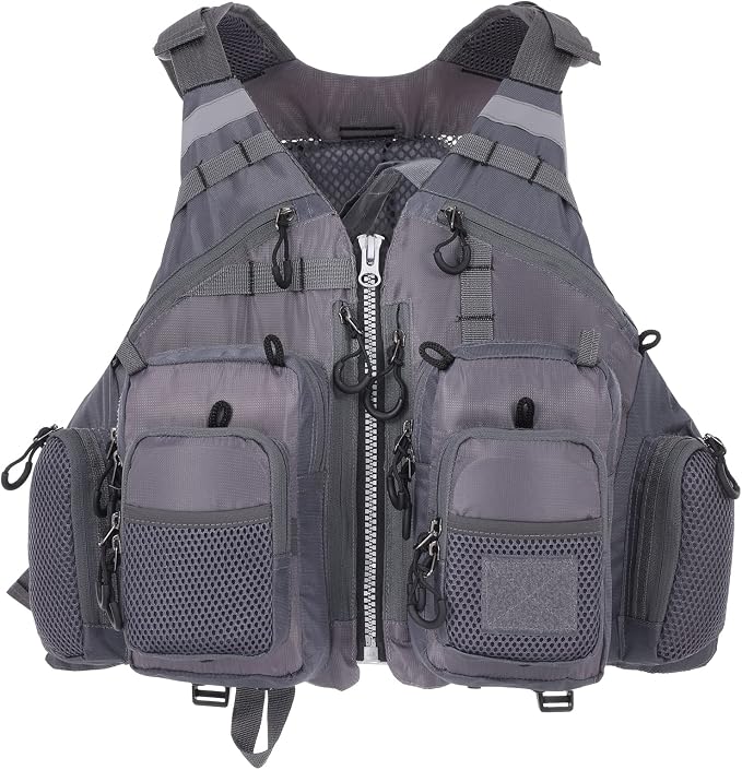 Lixada Fly Fishing Vest Fishing Jacket Breathable Polyester Mesh Design Fishing Vest