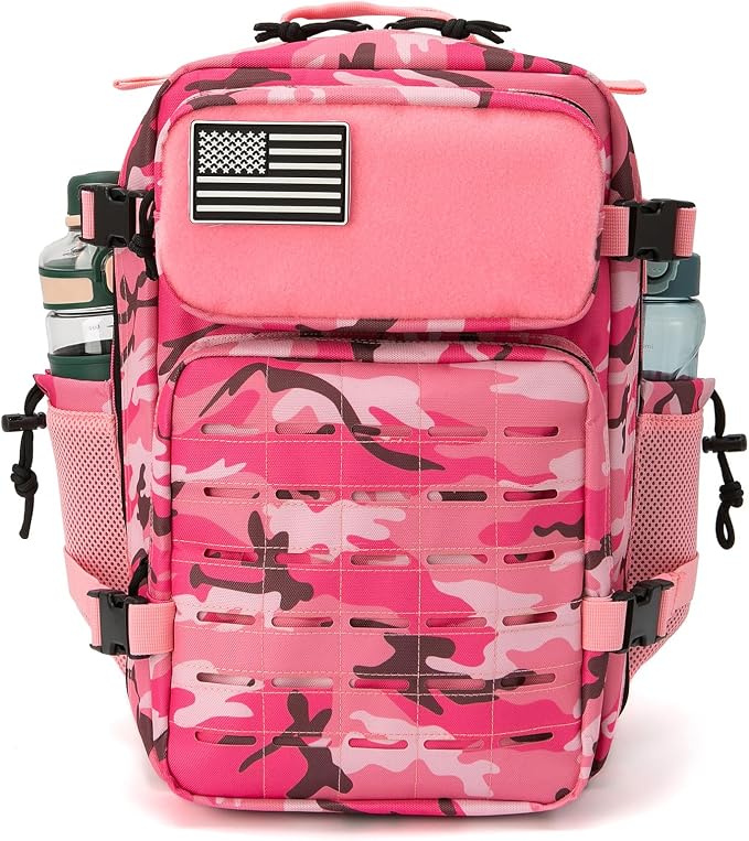 QT&QY 25L/45L Military Tactical Backpack For Men Molle Daypack 3 Day Bug Out Bag Hiking Rucksack With Bottle Holder