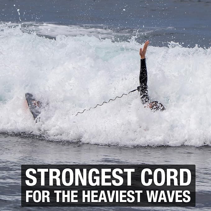 Ho Stevie! Bodyboard Leash - Comfy & Tangle-Free: Adjustable Padded Bicep Cuff, Strong 7mm Coiled Cord