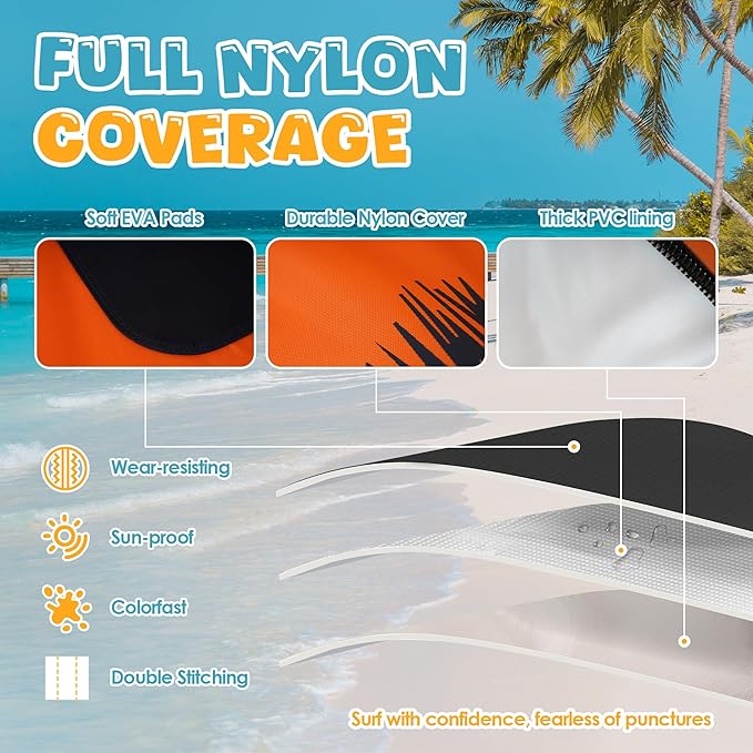 Towable Tubes for Boating - 2-3 Person Shark Battle Tank, Boat Tubes & Towables, EVA Foam Pads, Drainage, Super Safe Handle, Quick Connector