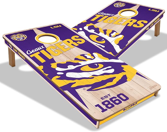 YouTheFan NCAA 2’ x 4’ Professional Wood Cornhole Game