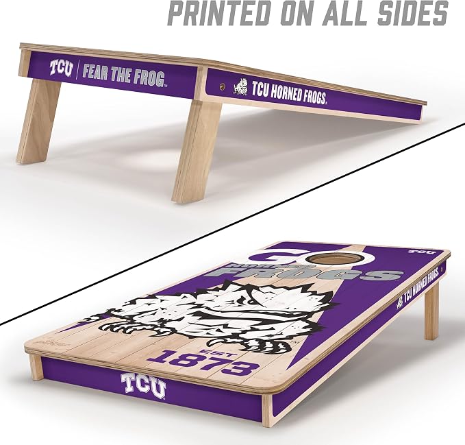 YouTheFan NCAA 2’ x 4’ Professional Wood Cornhole Game