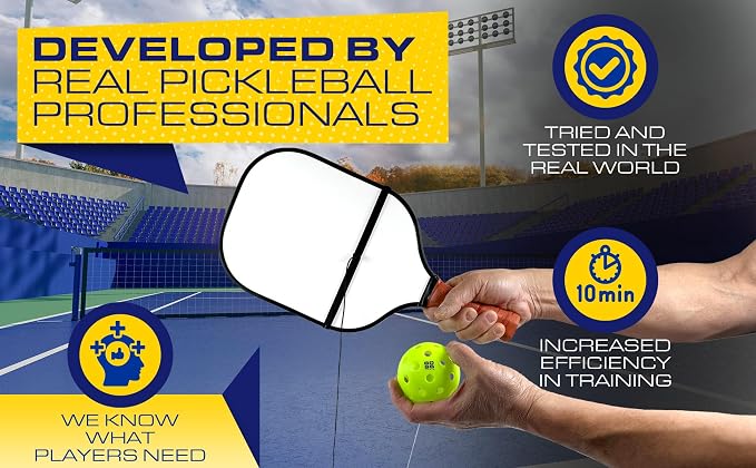 BOSS Pickleball Trainer Ball with String - Pickleball Rebounder for Dink Practice & Hand Eye Coordination