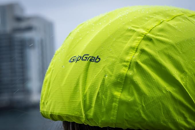GripGrab Bicycle Helmet Cover Waterproof High Visibility Reflective Cycling Rain Cover Rainproof Windproof Adjustable