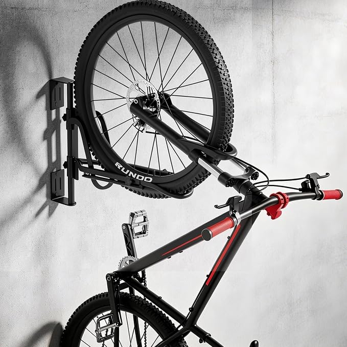 Housolution Swivel Bike Wall Mount, [1 Pack] No Lifting Bike Rack for Wheels Sizes up to 29'', Bike Hangers for Garage, Space-Saving Bike Rack Garage, Bike Hanger for Bikes with Max 3.14'' Tire Width