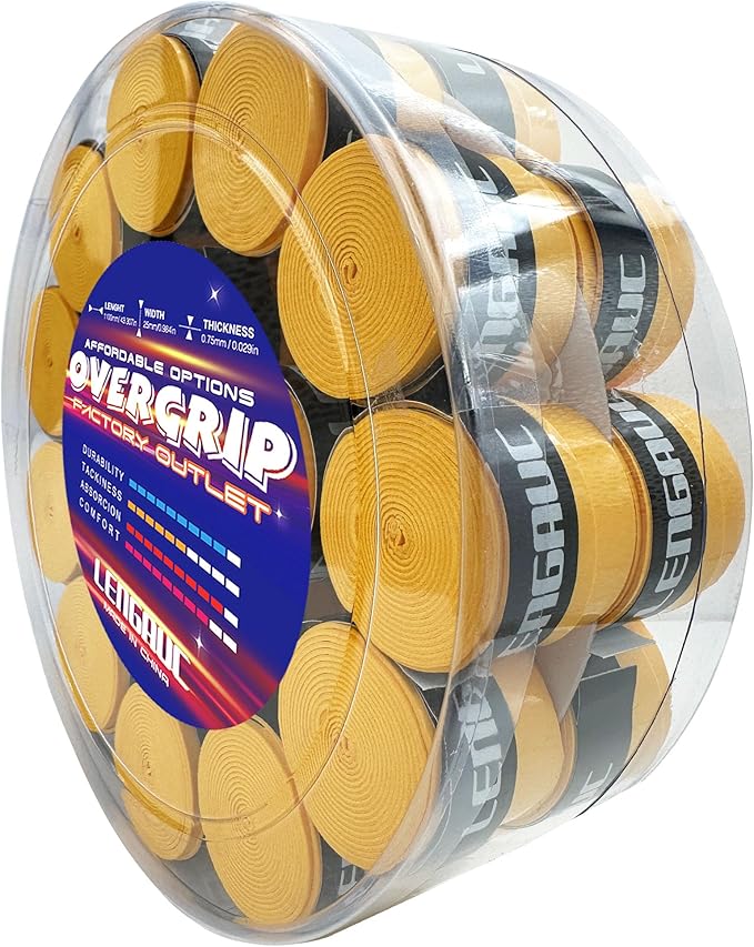 Tacky Overgrips,Tennis/Badminton/Pickleball/Paddle 30/60 Pack, Tacky Anti-Slip and Absorbent Grip, Colorful,Comfort Grip Tape,Absorb Sweatbands Anti Slip