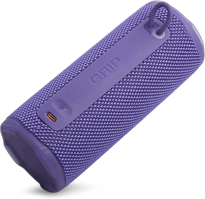JBL Grip - Compact Bluetooth Speaker with Bold JBL Pro Sound and Ambient Light, up to 14 Hours of Playtime, Water, Dust and Drop-Proof (IP68), & Multi-Speaker Connection with Auracast™ (Purple)