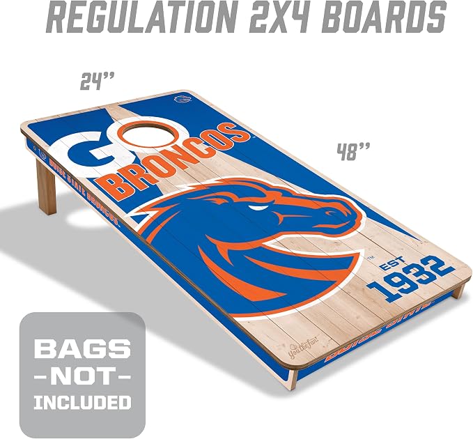 YouTheFan NCAA 2’ x 4’ Professional Wood Cornhole Game