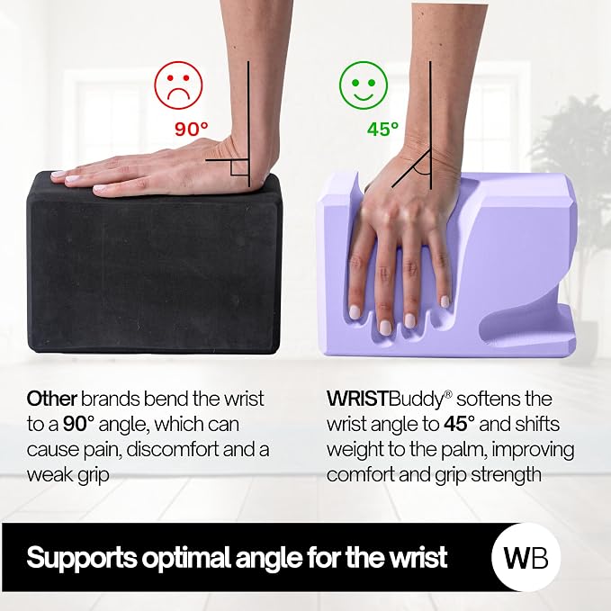 WRISTBuddy® Yoga Blocks 2-Pack (Left + Right) — Ergonomic, Hand-Shaped EVA Blocks for Wrist Relief & Better Grip | Doctor-Designed Support for Yoga, Pilates, Handstands, Push-Ups & Rehab