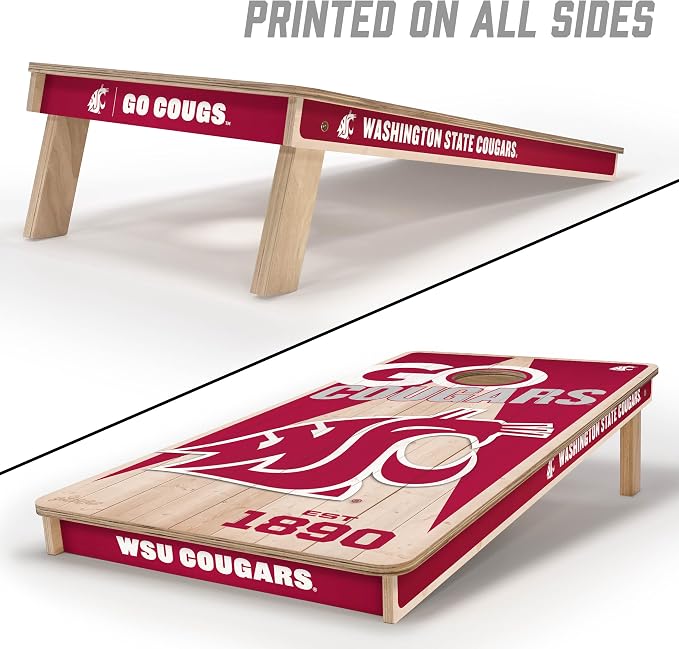 YouTheFan NCAA 2’ x 4’ Professional Wood Cornhole Game