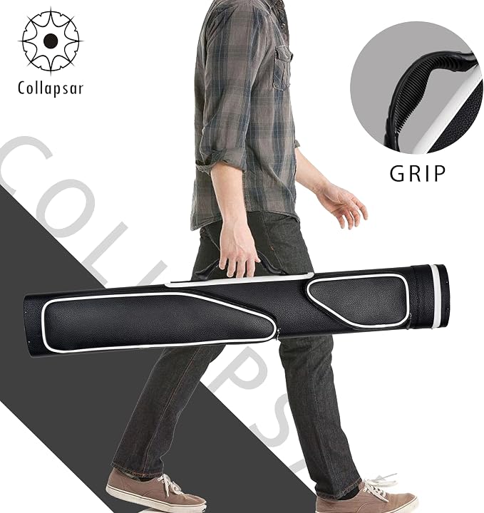 Collapsar Pool Cue Case 2X4, Billiard Stick Carrying Case Holds 2 Butts and 4 Shafts for Adults Billiard Cue Case