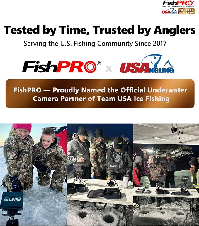 [FishPRO® 2026 Upgrade] Underwater Fishing Camera 4.3'' [Proven Since 2017] Ice Fishing Camera 1000 TVL w/ 65ft Magnetic-Spool, IR, USB-C, 5000mAh, Portable Fish Finder for Ice Lake Boat Kayak Fishing