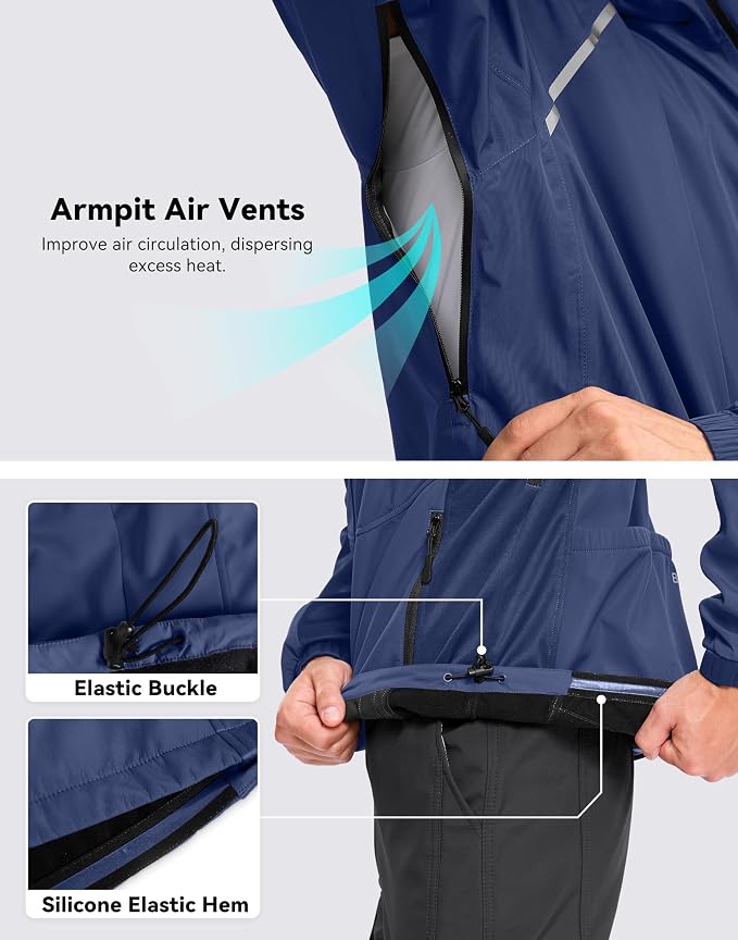 Bikewa Men's Winter Cycling Jackets Thermal Warm Water Resistant Bike Running Windproof Jacket