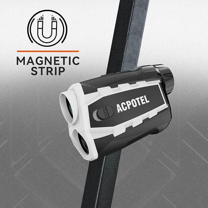 ACPOTEL Range Finder with Magnetic Golf Rangefinder Slope Switch with Yard/M Range Finder Golf with Scanning, Golf Rangefinder Fast Flag-Lock with Vibration, Type-C Charging (Magnetic+)