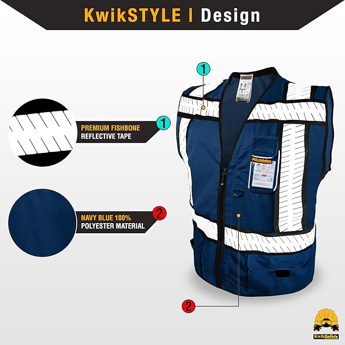 KwikSafety - SHERIFF & SPECIALIST Safety Vest [Multi-Use Pockets] Class 2 & Class 3 Hi Vis ANSI OSHA Safety Vest for Men
