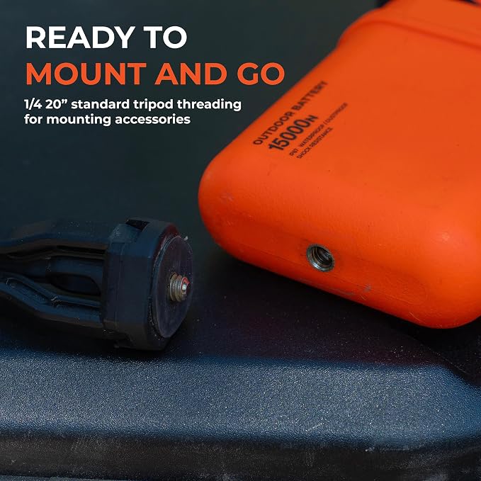 ELECOM NESTOUT Rugged Power Bank, 15000mAh Outdoor Charger, 32W USB-C Fast Charging PD, Waterproof IP67, Durable Shockproof, Battery Pack for iPhone Tablet Hiking Travel Camping (Orange, 15000mAh)