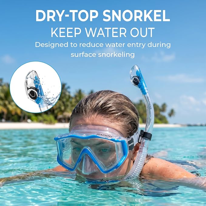 Rapido Clareza Three Lens Mask and Snorkel Combo