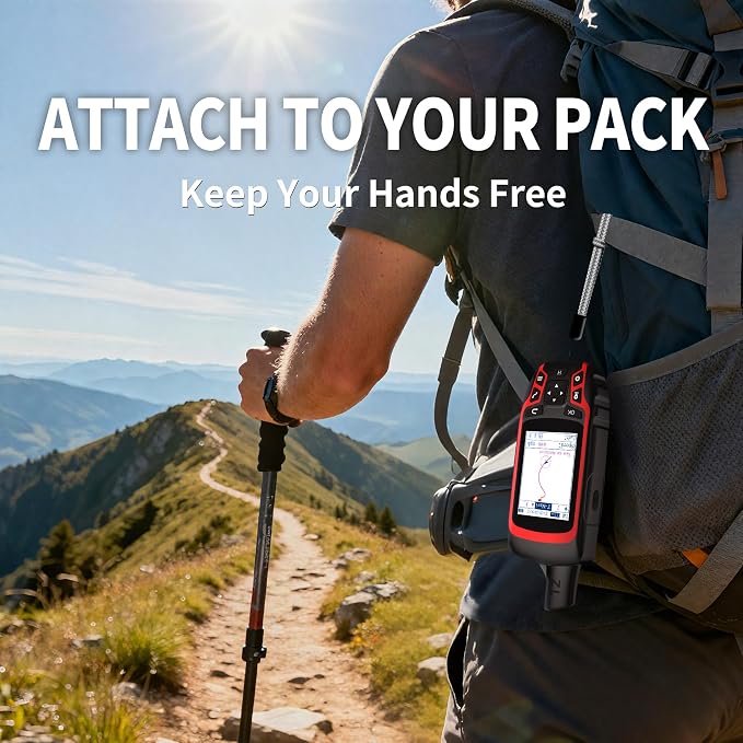 A6 Handheld GPS for Hiking, Multi GNSS Support, Rugged and Compact GPS Navigator with 2.4" Color Screen, 20 Hours Battery Life for Hiking and All Outdoor Activities