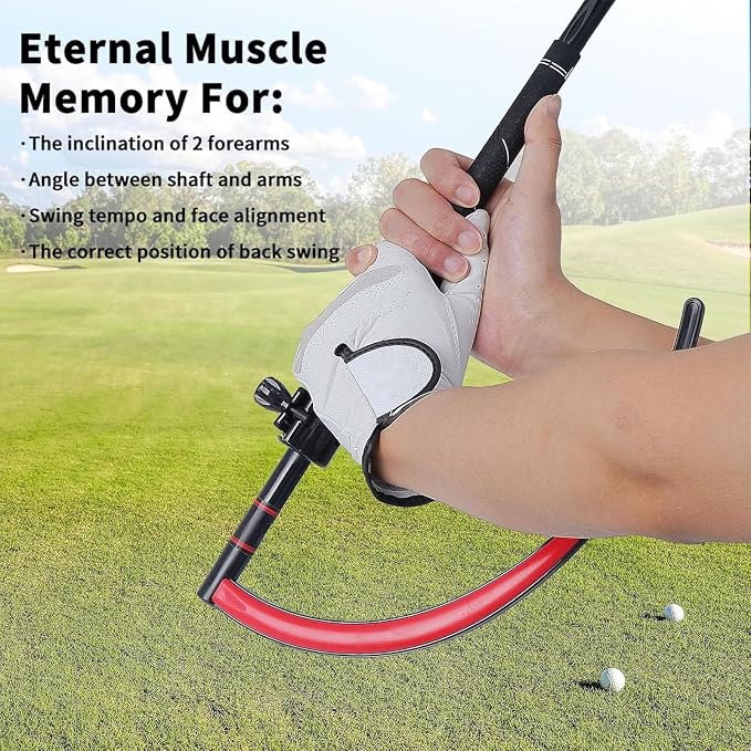 Keenso The Hanger Golf Training Aid, Golf Swing Aids Golf Training Equipment Swing Caddy Golf Swing Trainer Swing Trainer Rubber Improve Swing Posture Curved Portable Swing Training (Black)