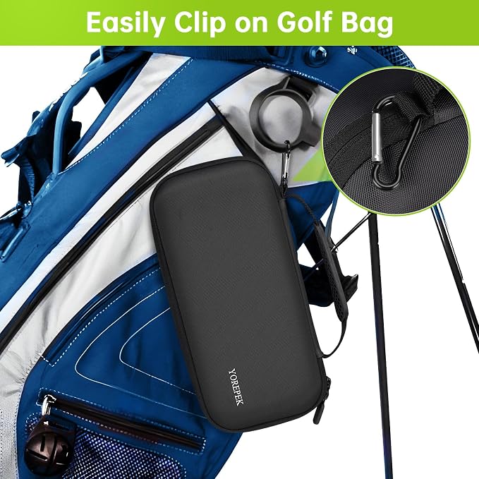 YOREPEK Golf Glove Holder with Removable Glove Shaper, Golf Valentines Gift, Protective Hard Shell Golf Accessories Case Bag with 2 Dividers Fits Balls, Tees, Markers, Cool Gifts for Golfers