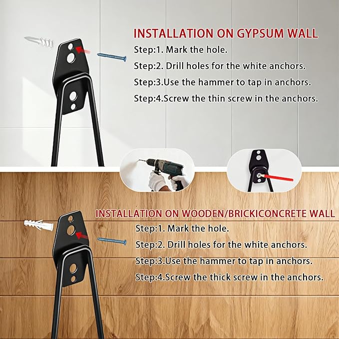 8 Pack Garage Hooks Heavy Duty with Anti-Slip Coating, Steel Utility Ladder Hooks for Hanging Garden Tools, Hoses, Ropes, Bikes and More (3in)