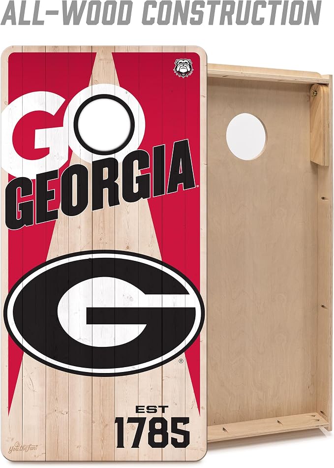 YouTheFan NCAA 2’ x 4’ Professional Wood Cornhole Game